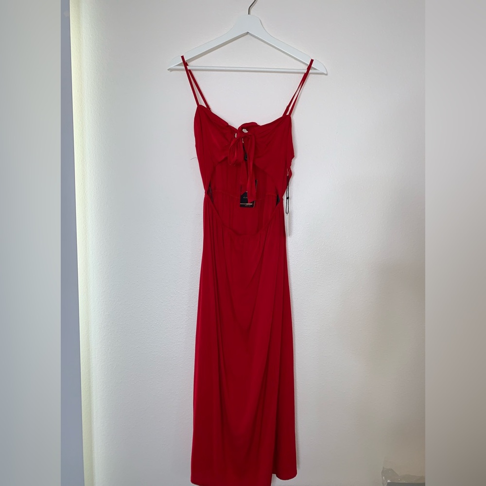 Open Front Midi Dress